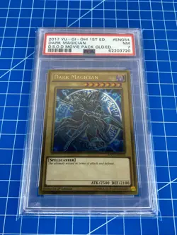 2017 Dark Magician 1st Edition Mvp-1Eng54 Gold Rare Yugioh Near Mint PSA 7 - Image 1