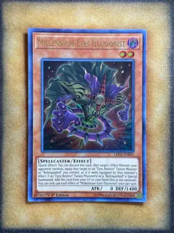Yugioh Millenium-Eyes Illusionist LED2-EN001 Ultra Rare 1st Ed LP - Image 1
