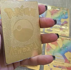 NEAT! Six Pack Gold METAL Pokemon Cards Tag Team GX Pikachu Charizard Mewtwo - Image 2