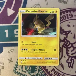 Detective Pikachu 10/18 Detective Pikachu Holo Rare Pokemon Card - Image 3