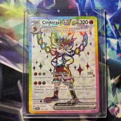 Cinderace ex 157/142 - Sv07: Stellar Crown Holo Full Art Pokemon TCG Card NM - Image 1