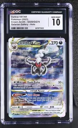 Darkrai VSTAR Crown Zenith: Galarian Gallery Holo Card GG50/GG70 CGC 10 - Image 1