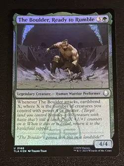MTG Avatar: The Last Airbender The Boulder, Ready to Rumble Foil 0168 NM - Image 1