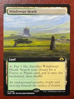 1x NM BORDERLESS Windswept Heath - 0466 R MH3 - MTG Magic Never Played x1 - Image 1