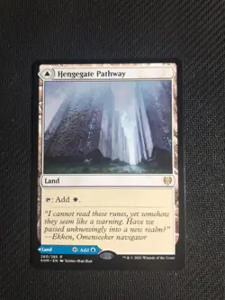 MTG - Hengegate / Mistgate Pathway. Kaldheim. Rare Blue / White Land. - Image 1
