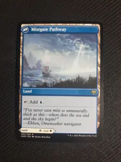 MTG - Hengegate / Mistgate Pathway. Kaldheim. Rare Blue / White Land. - Image 2