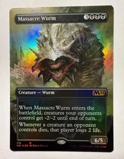 Massacre Wurm Extended Art M21 LP MTG Core Set Magic 2021 316 - Image 1