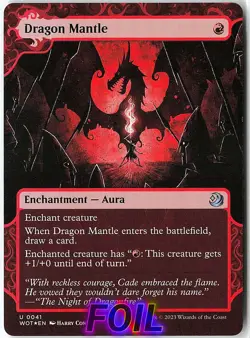 Dragon Mantle FOIL 41 Uncommon Wilds of Eldraine: Enchanting Tales NM MTG - Image 1