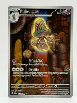 2025 Near Mint Pokemon Beheeyem IR 121/086 Sv: Black Bolt NM Illustration Rare - Image 1