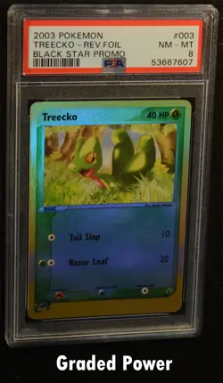 Pokemon Promo Treecko Black Star Promo PSA 8 REVERSE HOLO (7607) 003 - Image 1