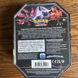 Sealed Pokemon TCG: Crown Zenith- Galarian Zapdos Tin 4 packs (damage) - Image 2