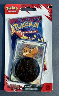 Pokemon Destined Rivals EEVEE PROMO CHECKLANE Blister Pack - BOOSTER + PROMO NEW - Image 1