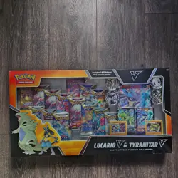 Pokemon Heavy Hitters 14-Pack Lucario v Tyranitar v Premium Collection Box 820650856716 - Image 1