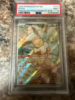 Pokemon Center PC ETB Promo Eevee #173 Prismatic Evolutions, PSA 9 - Image 1
