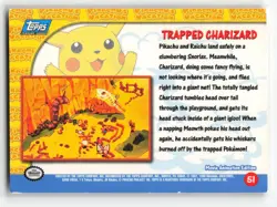 TRAPPED CHARIZARD TOPPS POKEMON #51 PIKACHU'S VACATION LP - Image 2