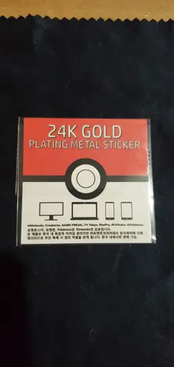 Pokemon 24k Gold Plated Korean Sticker ONIX (Pack Fresh) - Image 2