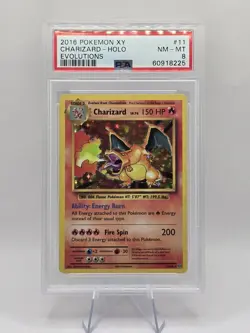 Charizard 11/108 Holo Rare Pokemon XY Evolutions 2016 PSA 8 - Image 1