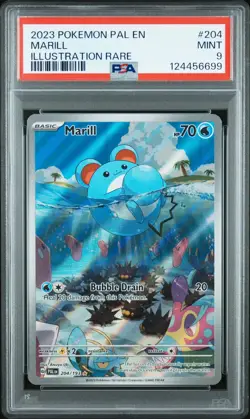 2023 Pokemon Pal EN-Paldea Evolved Marill #204 Illustration Rare PSA 9 - Image 1