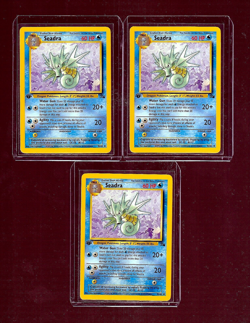 Pokemon HORSEA LOT OF 3 1ST EDITION 49/62 Fossil Base Set Appear Never Played - Image 1