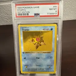 Pokemon 1st Edition Base Set Staryu #65 - PSA 8 ✨ - Image 1