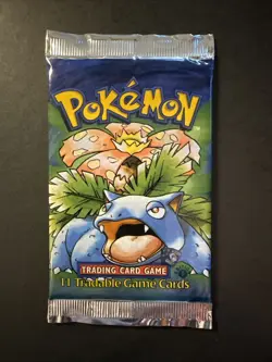 Pokemon Base Set Booster Pack Unlimited Venusaur Art Factory Sealed - Image 1