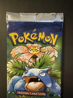 Pokemon Base Set Booster Pack Unlimited Venusaur Art Factory Sealed - Image 4