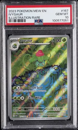 2023 POKEMON MEW EN-151 ILLUSTRATION RARE #167 IVYSAUR PSA 10 - Image 1