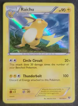 Raichu 43/146 Pokemon TCG XY: Base Set Holo MP - Image 1