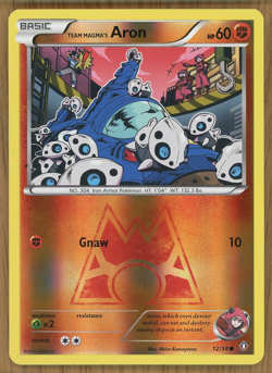 Team Magma's Aron 12/34 ~ Reverse Holo ~ Double Crisis ~ NM/Mint!! - Image 1