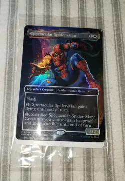 Hasbro Marvel Legends Magic The Gathering Spectacular Spider-Man CARD ONLY MTG - Image 1