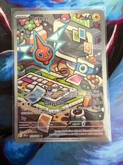 Pokemon TCG Rotom 197/182 Destined Rivals Full Art Holo Card with Illustration - Image 1