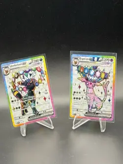 Umbreon 176 & Espeon 175 Promo Cards Prismatic Evolutions NM - Image 1
