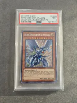 Yu-Gi-Oh Blue-Eyes Shining Dragon LCKC-EN008 Legendary Collection Card PSA 9 - Image 1