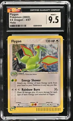 CGC 9.5 MINT+ Flygon 2003 EX Dragon 4/97 Holo Pokemon Card - Image 1