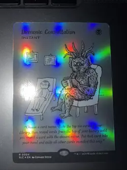 Demonic Consultation ? Borderless Rainbow FOIL ? MTG NM Encyclopedia Secret Lair - Image 1