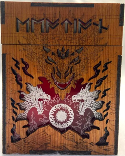 MTG Commander Deck Box 5 COLOR FLAT TOP wood acrylic magnets Magic the Gathering - Image 3