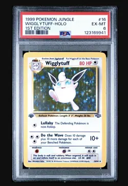 1999 POKEMON JUNGLE 1ST EDITION #16 WIGGLYTUFF-HOLO PSA 6 - Image 1