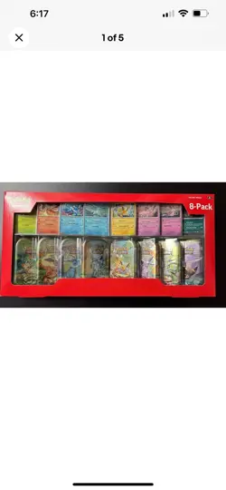 NEW Pokemon TCG Scarlet & Violet Prismatic Evolutions 8 Mini-Tin Bundle Costco - Image 2