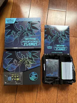 Pokemon Phantasmal Flames ETB Elite Trainer Box (OPENED NO HITS/NO PROMO) Lot 1 - Image 1