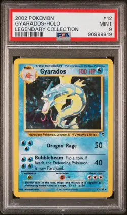 PSA 9 Gyarados Holo 12/110 Legendary Collection Pokemon 2002 - Image 1