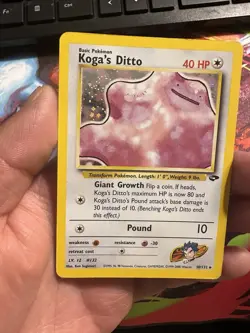 Pokemon TCG Koga’s Ditto Gym Challenge Holo 10/132 Mp - Image 2