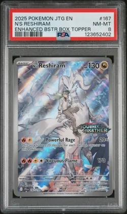 N's Reshiram #167/159 Stamped Box Topper - 2025 Pokemon SV Promos Journey - Image 1