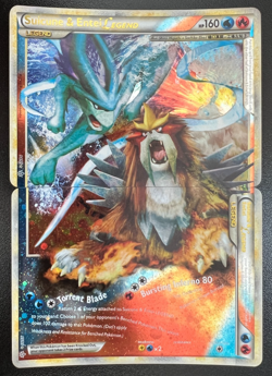 Pokemon Suicune & Entei Legend 94/95 + 95/95 (both) HGSS Unleashed Holofoil LP - Image 1