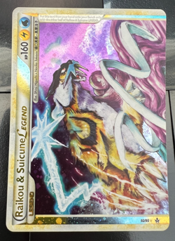Pokemon Raikou & Suicune Legend 92/95 + 93/95 (both) HGSS Unleashed Holofoil LP - Image 3