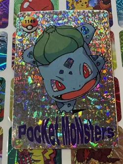 Pokemon Vintage Pocket Monsters Vending HOLO Prism Sticker 1999 Bandai Nintendo - Image 4