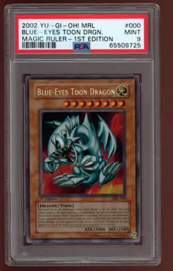 Yugioh BlueEyes Toon Dragon MRL000 1st Edition Secret Rare PSA 9 Mint G3D - Image 1