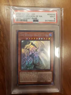 The Winged Dragon Of Ra - LED7-EN000 - Ghost Rare PSA 9 Mint - Image 1
