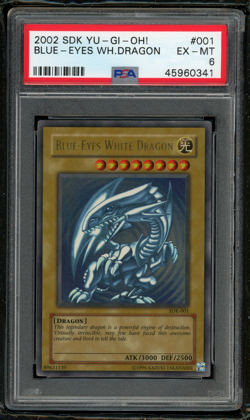 2002 Yu-Gi-Oh! SDK-001 Blue-Eyes White Dragon-PSA 6 EX-MINT-Ultra Rare ? - Image 1