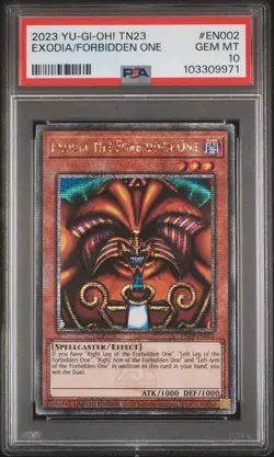 2023 YU-GI-OH! TN23-25TH ANV TIN: DUELING HEROES EXODIA THE FORBIDDEN ONE PSA 10 - Image 1
