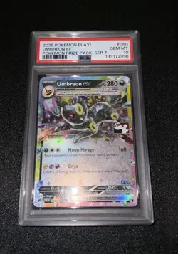 2025 Pokemon Play Umbreon ex 060/131 Prize Pack Series Cards Holo PSA 10 - Image 1